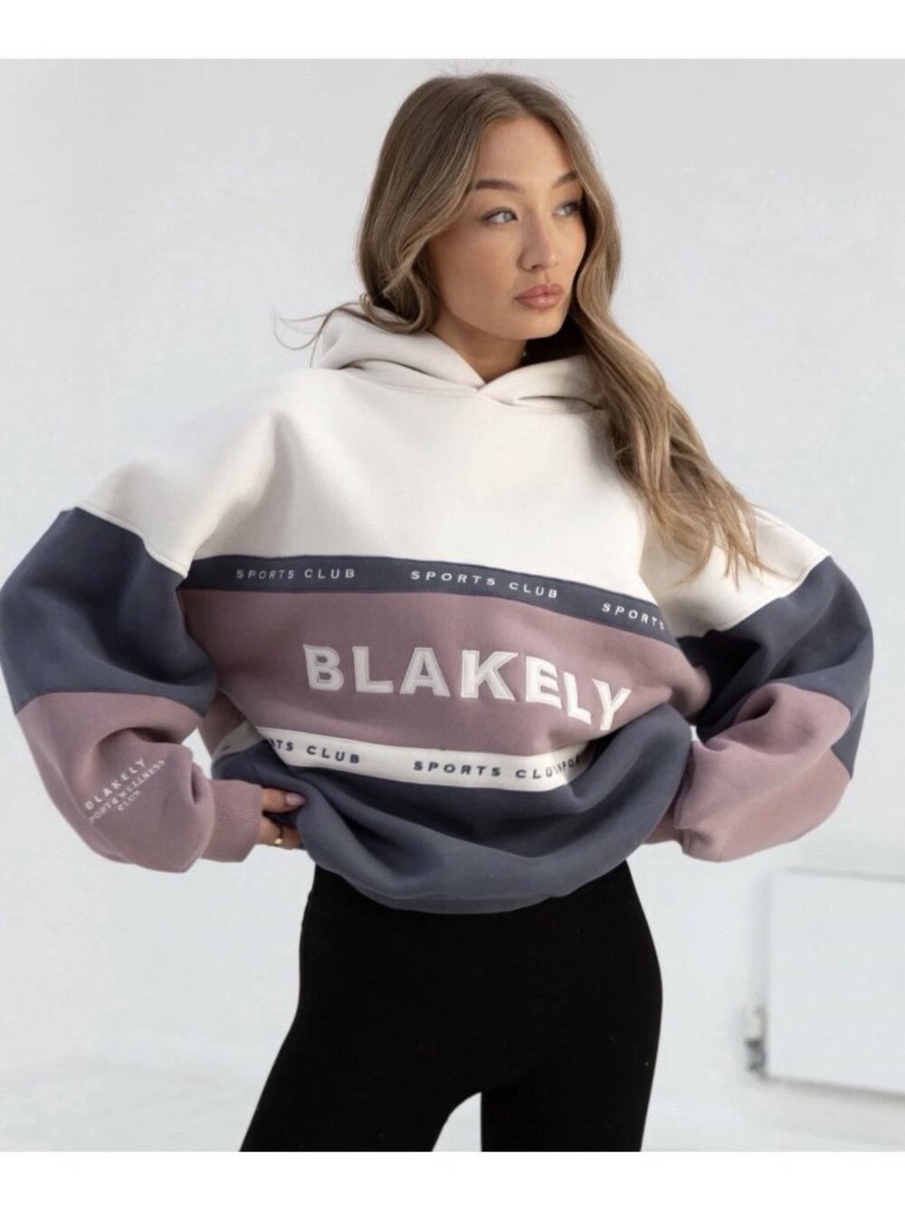 Blakely London Dusty Pink Alpine Oversized Hoodie Sz M Streetwear